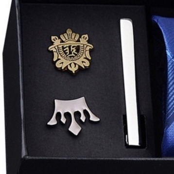 Set cà vạt bản to 8cm làm quà tặng cho Nam gồm cà vạt, kẹp cà vạt, ghim cài áo đóng hộp lịch sự CCV-09