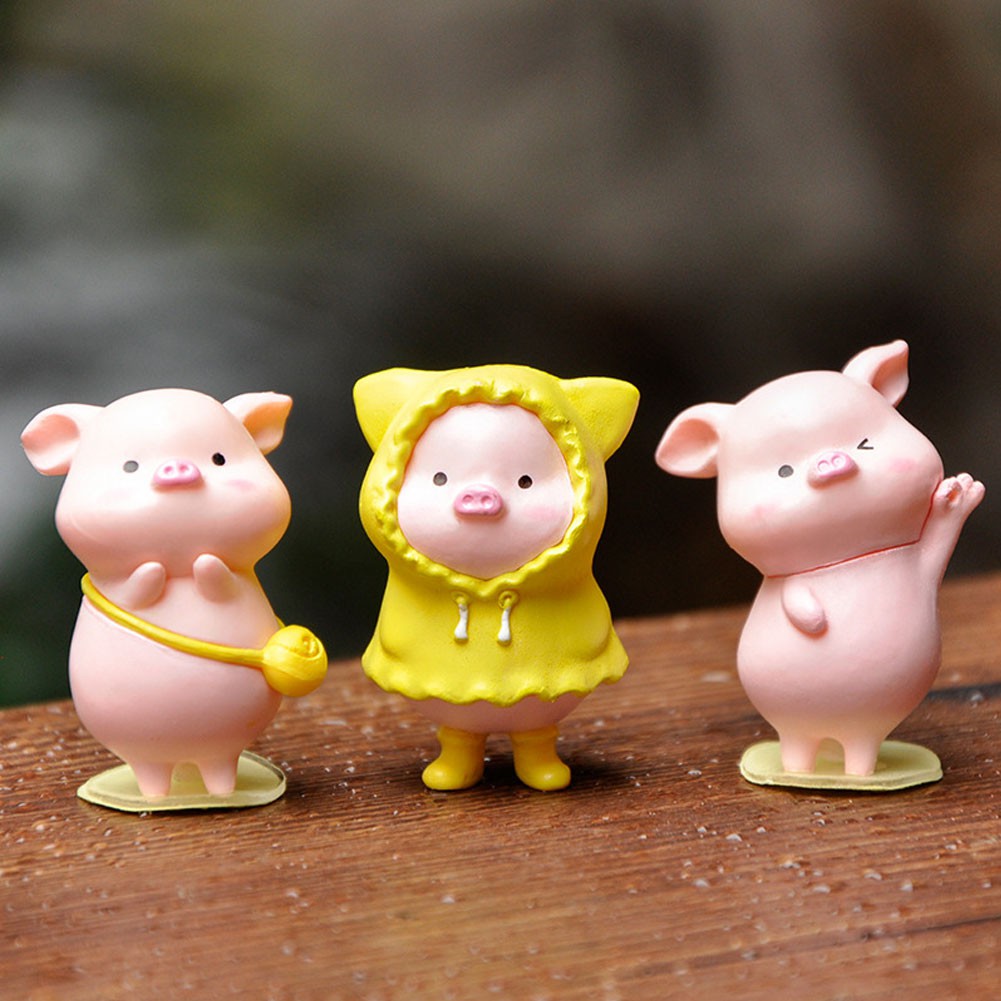 HW Mô Hình Heo Mini Xinh Xắn Dùng Để Trang Trí