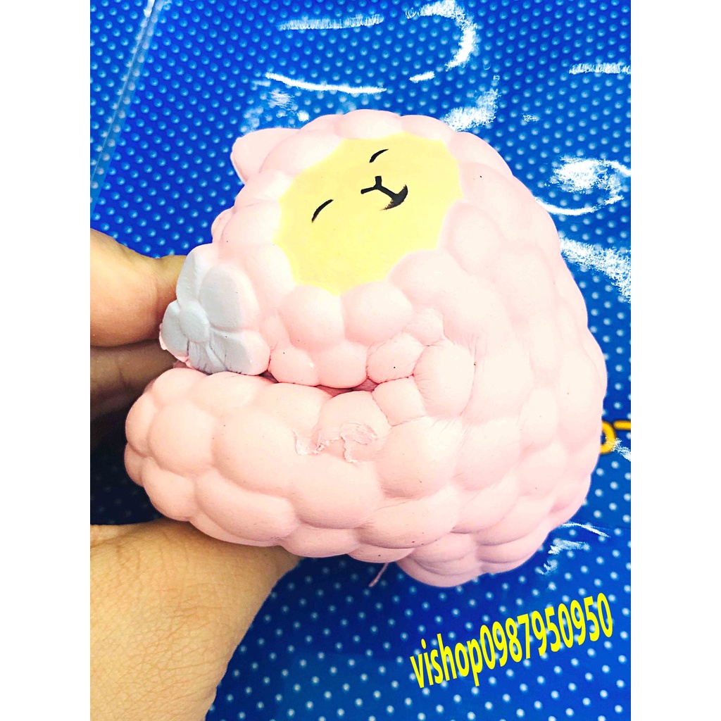 Squishy Lớn JUMBO Hình Con Cừu Màu Hồng Đồ Chơi Xốp Giảm Stress Hình mềm mịn dễ Thương đàn hồi Cho Bé