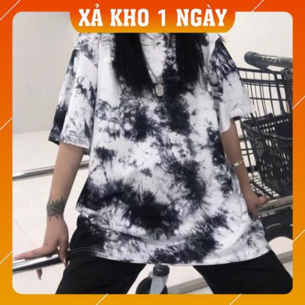 [Mã WARN20 giảm 20k đơn 150k] [HOT TREND] Áo Thun Nữ Form Rộng, Áo Phông Rộng, Loang Hai Màu Đen Trắng, FreeSize | BigBuy360 - bigbuy360.vn