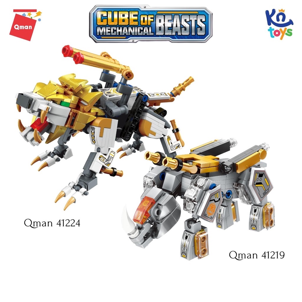 Đồ chơi lắp ráp, xếp hình Qman – Robot nh thú biến hình Cube of Mechanical Beasts
