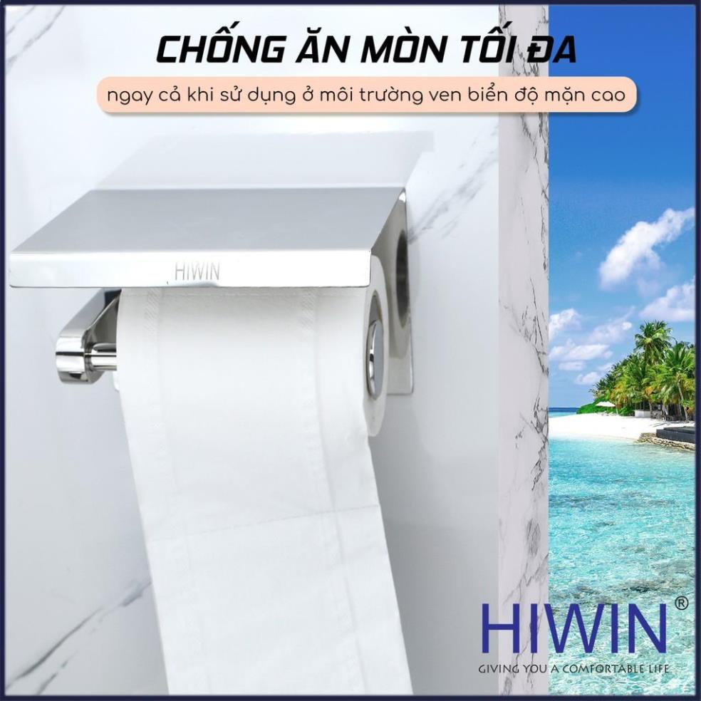 Lô giấy, hộp đựng giấy vệ sinh inox 304 đơn kèm giá để đồ thông minh HIWIN Y-5009