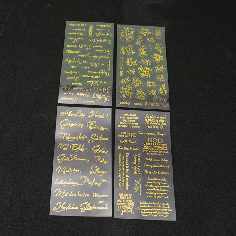 Set 2 miếng dán trang trí thẻ in chữ tiếng anh độc đáo