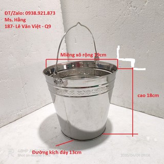 XÔ INOX CAO CẤP SUS 304 LOẠI NHỎ - Mã: XĐN01I3 -