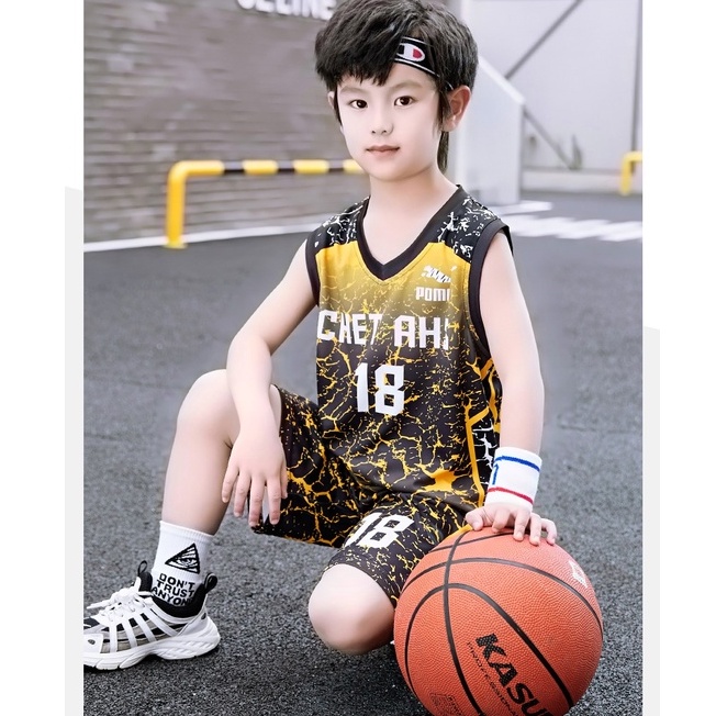 Sale !!! Bộ Ba Lỗ Hàng Bóng Rổ RICH KIDS Thông Hơi Cho Bé (10-48kg)