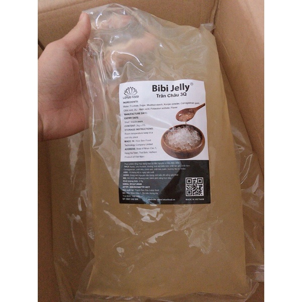 Lẻ 100gr Trân Châu Trắng Bibi Jelly