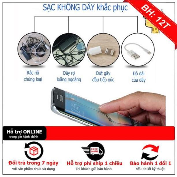 [BH12TH] Sạc không dây chuẩn quốc tế QI cho điện thoại Android Samsung Asus HTC Sony Xiaomi Oppo BH ĐỔI MỚI