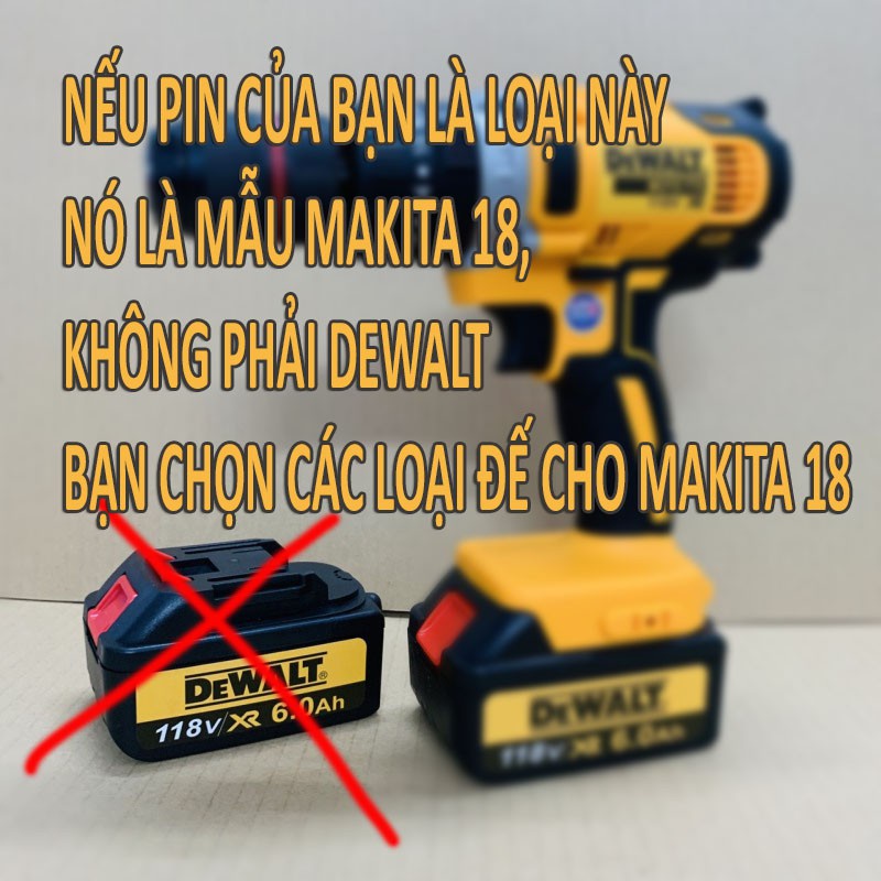 Đế pin Dewalt 20v ver.2 đã có tiếp điểm