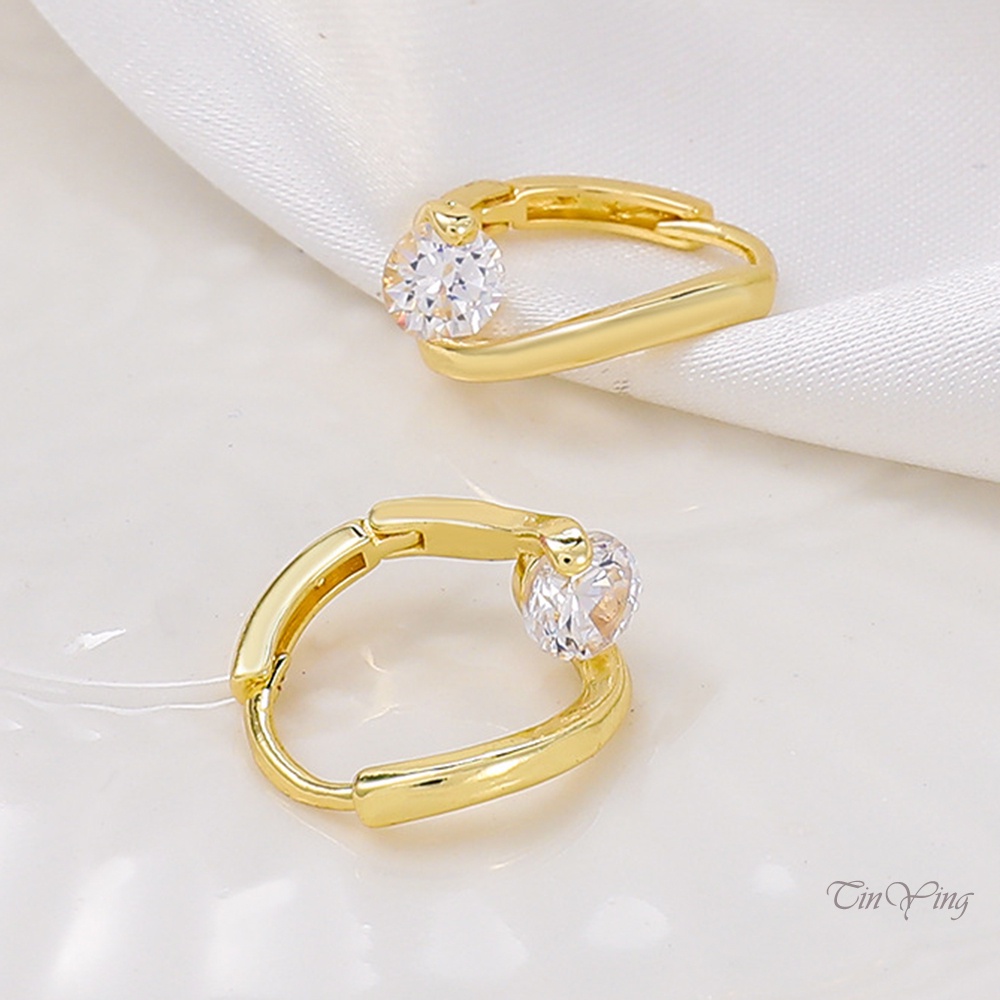 GETNOIVAS Đôi Khuyên Tai Đính Đá Zircon Sang Trọng Thời Trang Cho Nữ