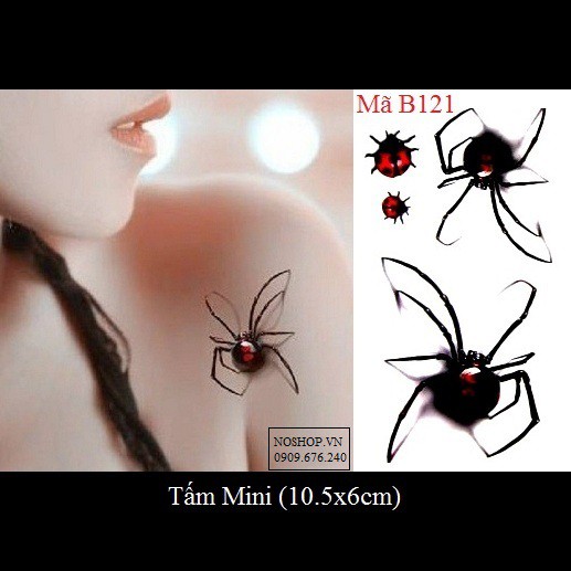 Hình xăm dán nhện B121