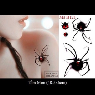 Hình xăm dán nhện B121