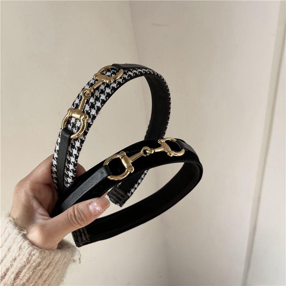 Băng Đô Cài Tóc Phối Khóa Kim Loại Phong Cách Hàn Quốc Thanh Lịch Dễ Phối Đồ 2Lilife