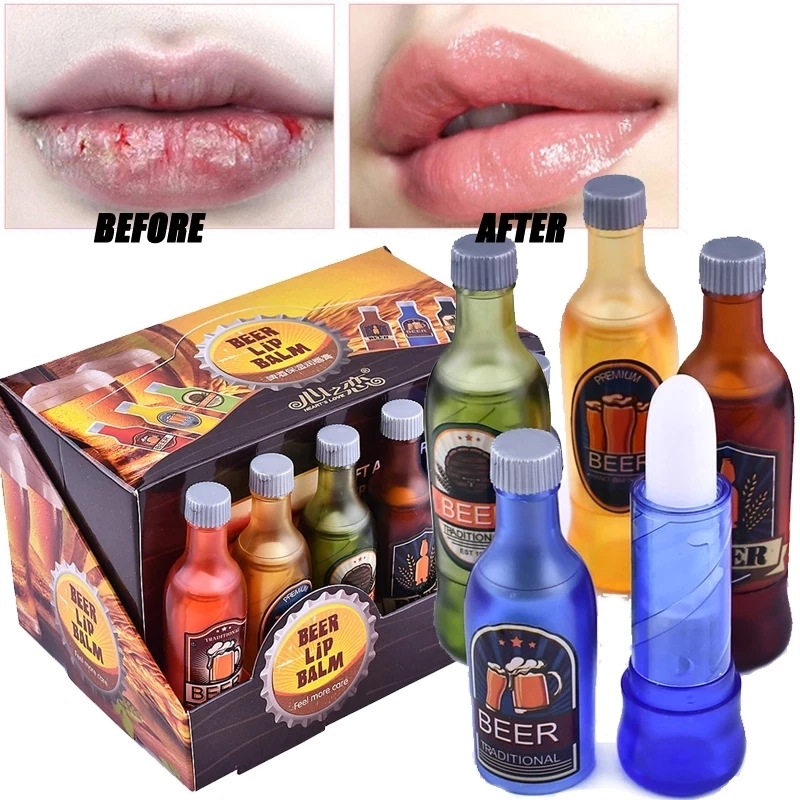 [Hàng mới về] Son dưỡng môi không màu tự nhiên hình chai bia