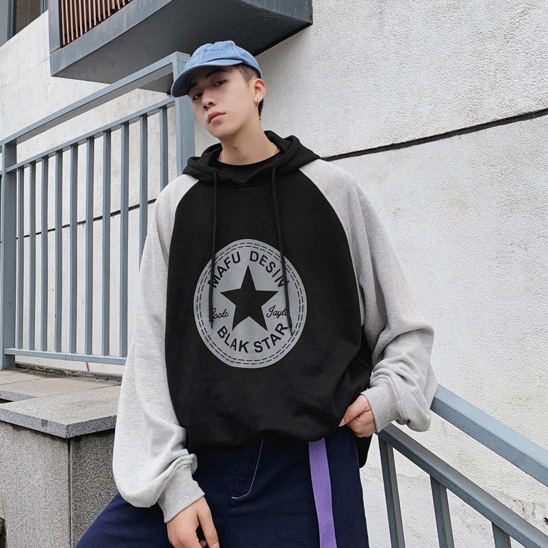 Áo Hoodie Tay Dài Ngôi Sao SuzaSport Phong Cách Hip Hop Đường Phố Nhật Bản Cho Nam Với 2 Màu | BigBuy360 - bigbuy360.vn