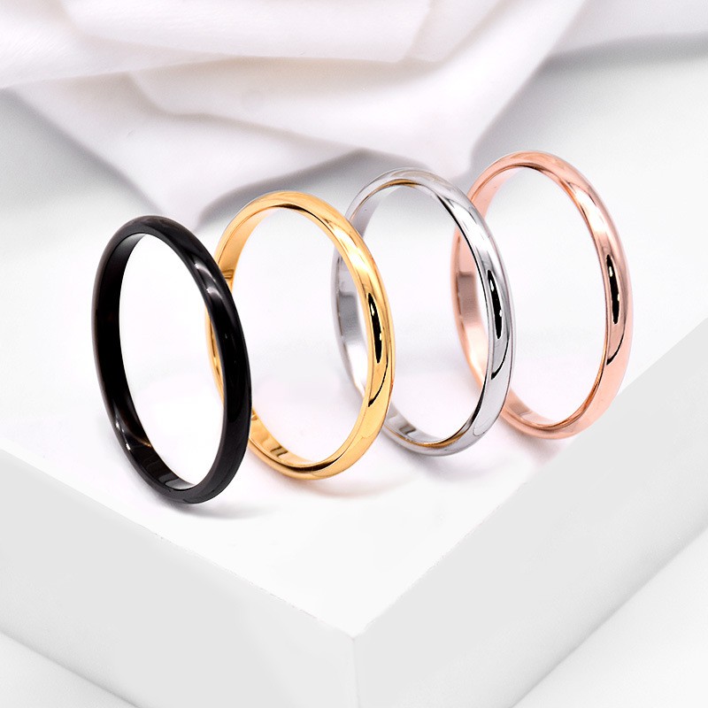 Nhẫn Đeo Tay Màu Vàng Hồng/Đen Phong Cách Hàn Quốc T1270