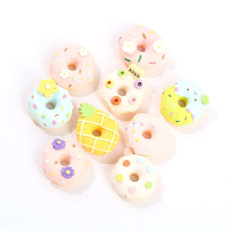 Mô hình bánh donut cute hoạt hình trang trí nhà búp bê [1 cái ngẫu nhiên]