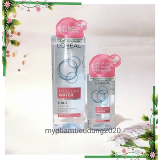Nước tẩy trang Loreal -Hồng ẩm muợt L'Oreal Paris 3-in-1 Micellar Water 400ml