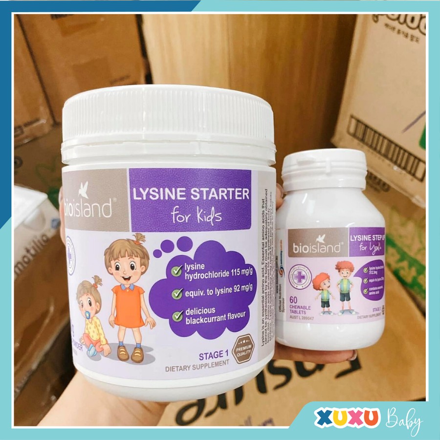 Lysine Bột Bio Island Phát Triển Chiều Cao Cho Bé Từ 6 Tháng Tuổi - Xuất Xứ Úc