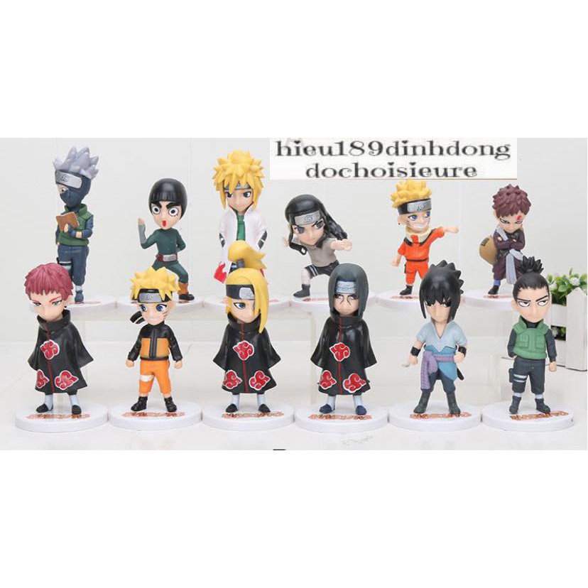 Bộ 6 Mô Hình Nhân Vật Phim Hoạt Hình Naruto cỡ vừa có 2 mẫu như ảnh (Khách hàng chat chọn mẫu)