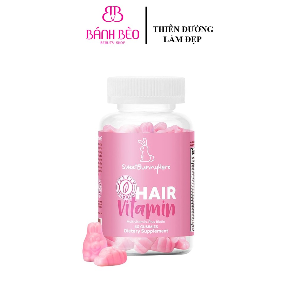 Kẹo thỏ hồng mọc tóc Hair Vitamins Sweet Bunny Hare