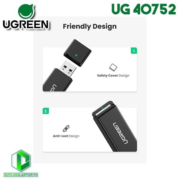 Đầu đọc thẻ nhớ USB 3.0 sang SD + TF cao cấp Ugreen 40752...40753- Hàng chính hãng bảo hành 18 tháng