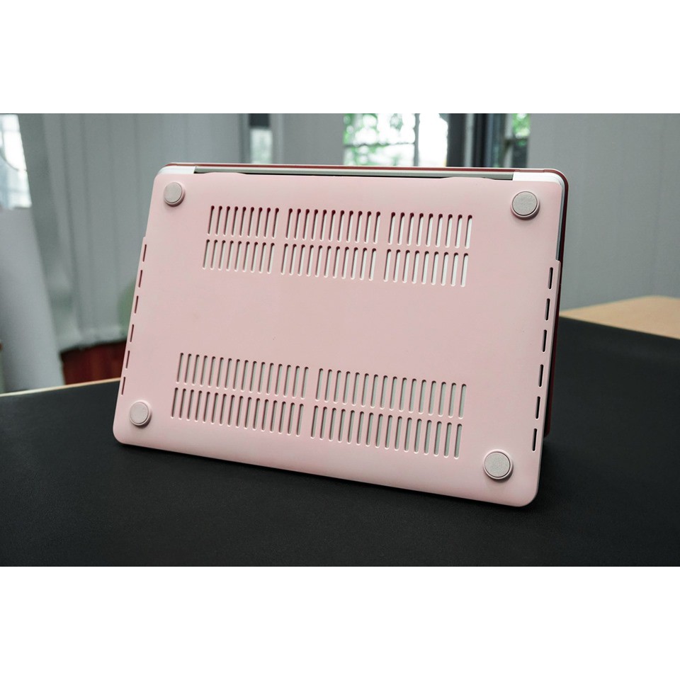 Combo Case ,Ốp + Phủ Phím Macbook Hồng Pastel (Tặng Kèm Nút Chống Bụi + Chống gãy đầu dây sạc )