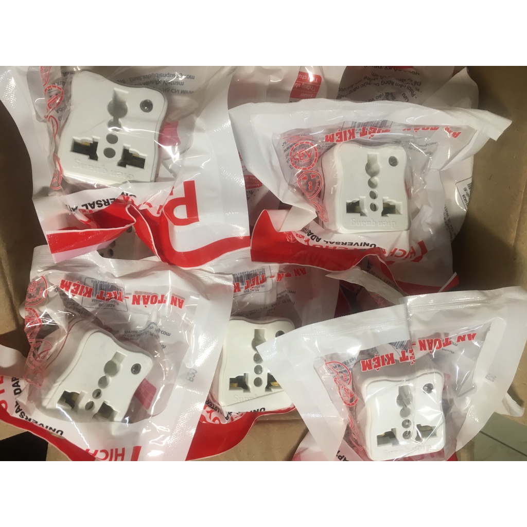 Phích cắm chuyển đổi Điện Quang đa năng từ 3 chân sang 2 chân, ổ cắm chuyển đổi đa năng , Đq UA2A