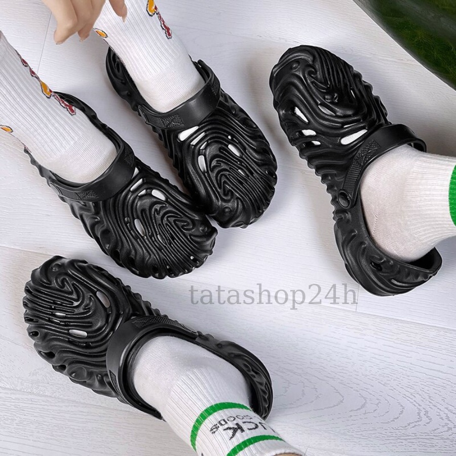 Giày sục lười nam siêu nhẹ lỗ gợn sóng cao 3cm chất liệu EVA đi mưa đi biển tatashop24h - GL039