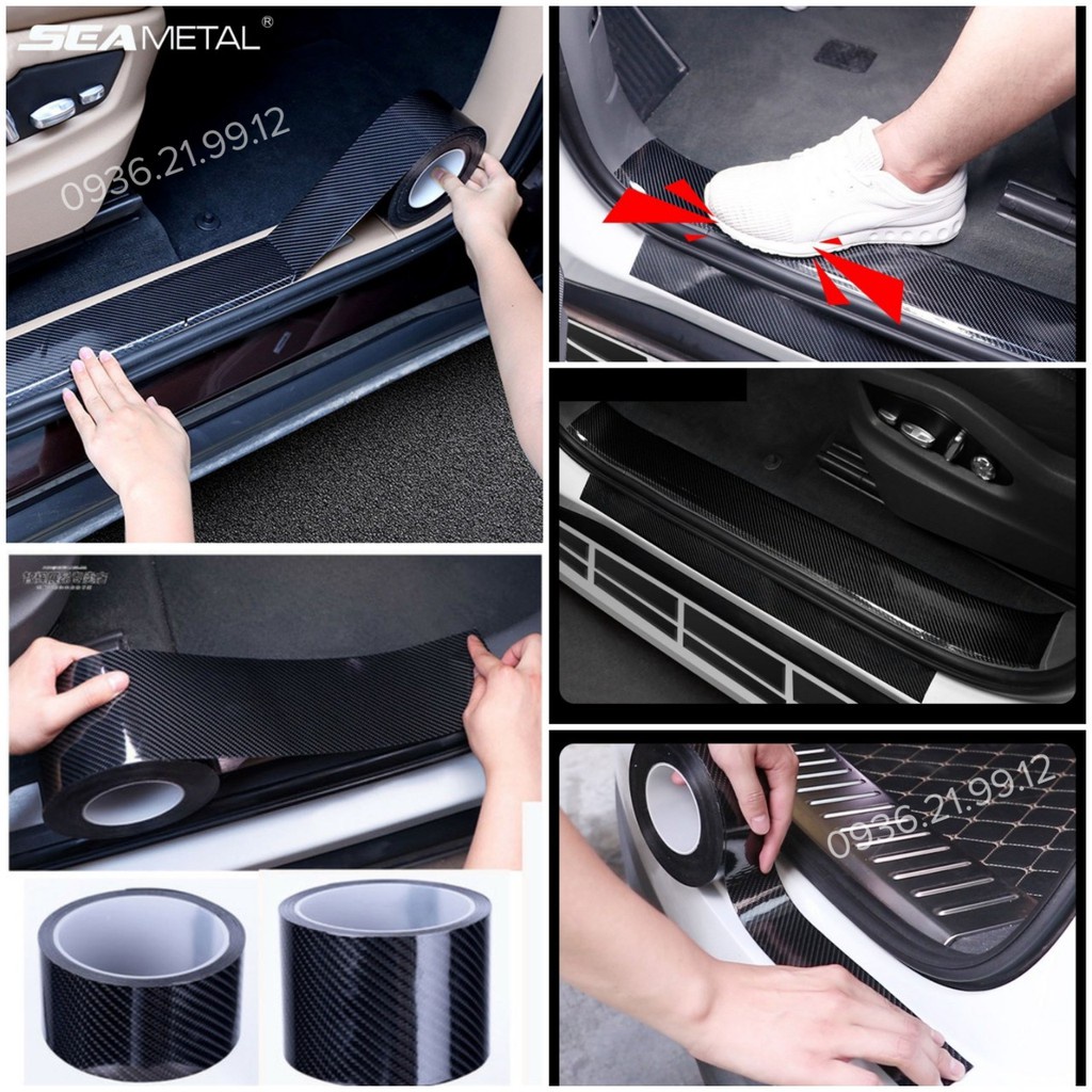 [Mã LIFEAU5SALE giảm 20k đơn 50k] Băng Keo Nano Vân Carbon Bóng Phủ Acrylic Chống Trầy Xước Xe