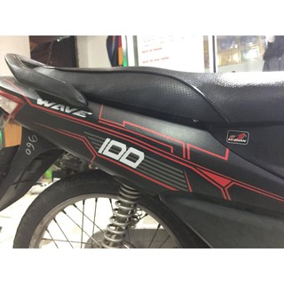 Tem Trùm Wave A Đen Chỉ Đỏ Nhám