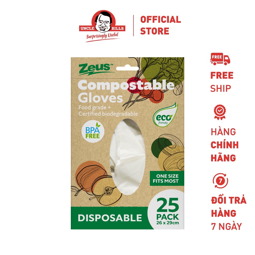 Găng tay sinh học phân hủy hoàn toàn Uncle Bills BL0900