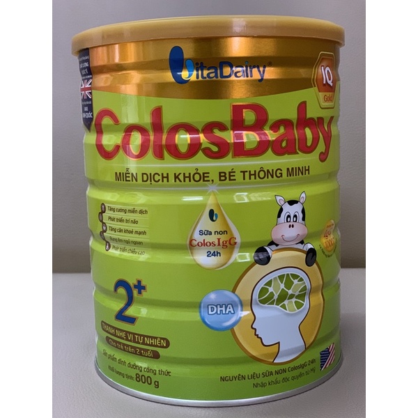 Sữa Colosbaby IQ gold 2+ 800g ( Date mới nhất 2024)