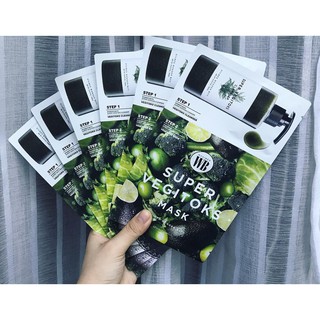 Mặt Nạ Thải Độc Rau Củ Quả Super Vegitoks - hộp 6 miếng