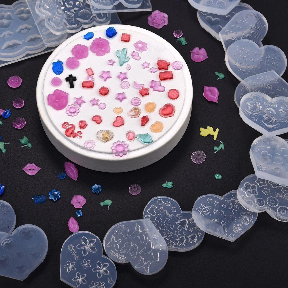 CLEOES Khuôn Silicone Chạm Khắc Trang Trí Móng Hình Hoa Hoạt Hình