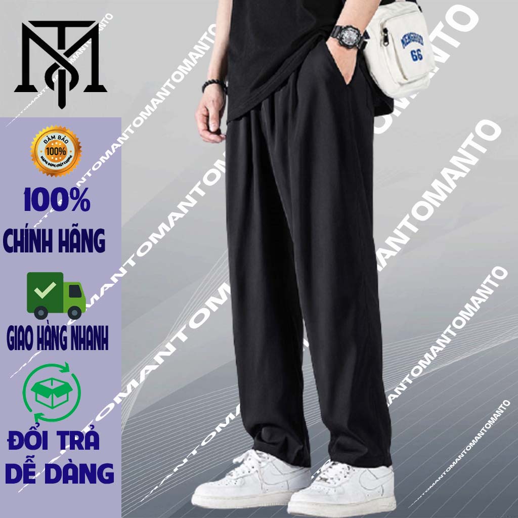 Quần ống suông nam, quần ống rộng nam vải hàn quốc MANTO FASHION QD29