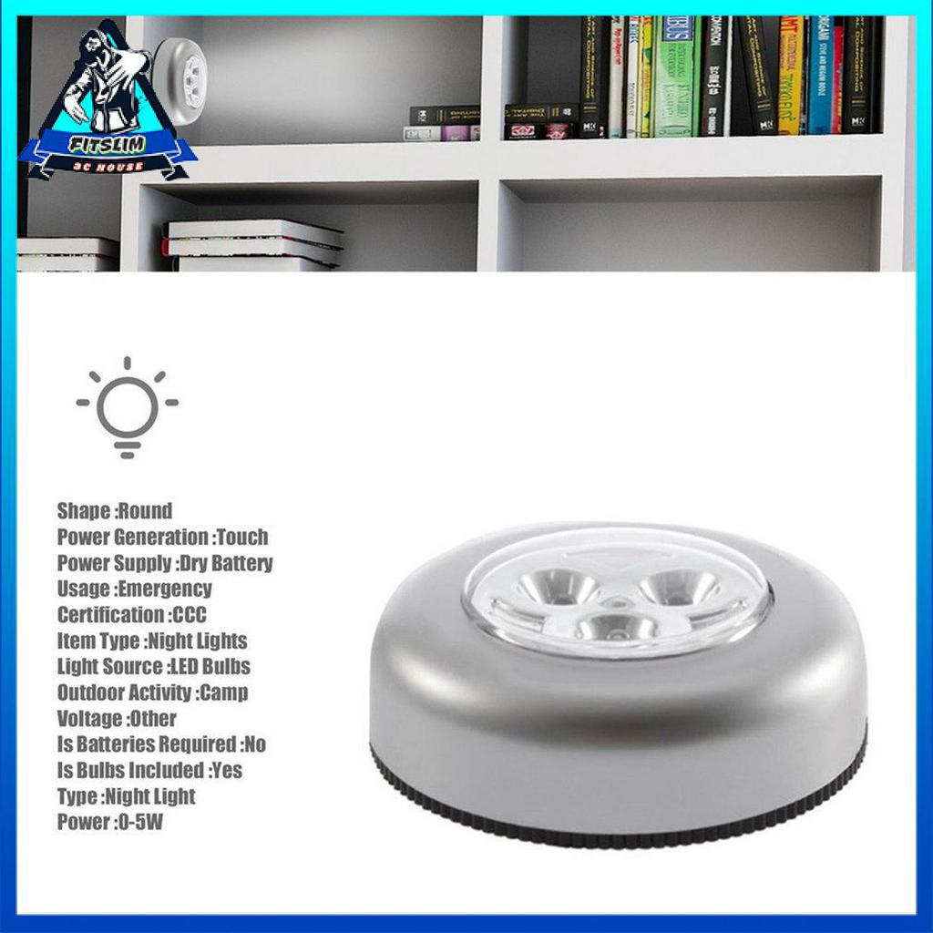 3 đèn LED chạy bằng pin Gậy chạm Đèn cảm ứng Đèn đầu giường Lều Trang chủ