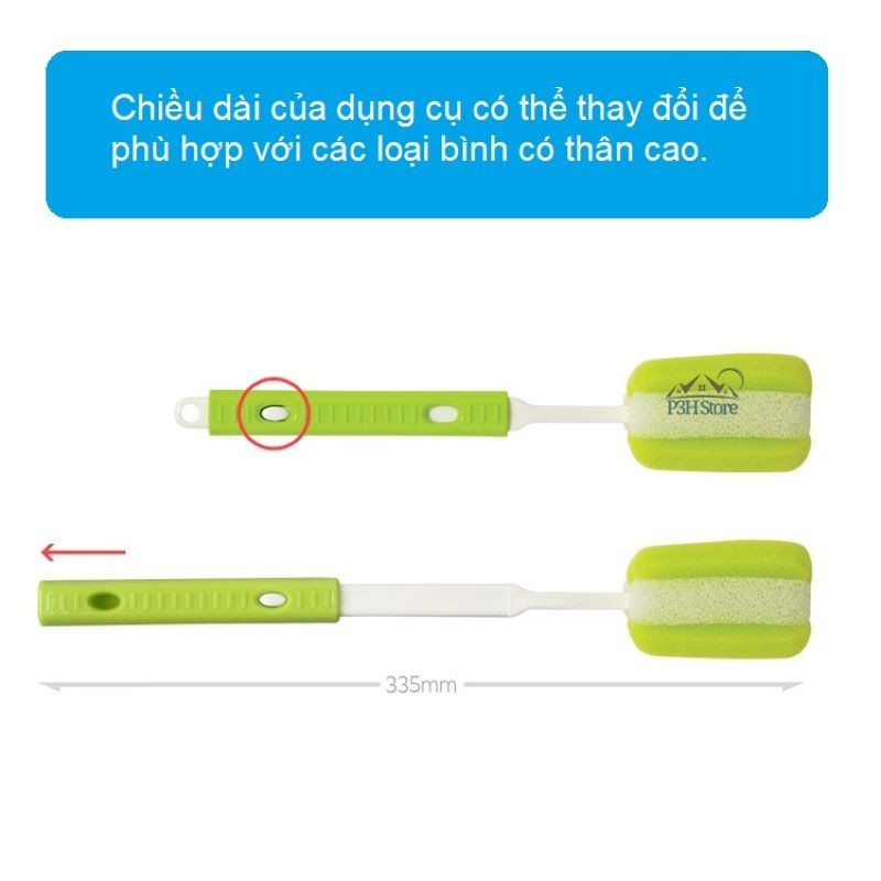 Dụng cụ cọ rữa bình Lock&amp;Lock cán có thể kéo dài ETM114 ETM113 ETM117