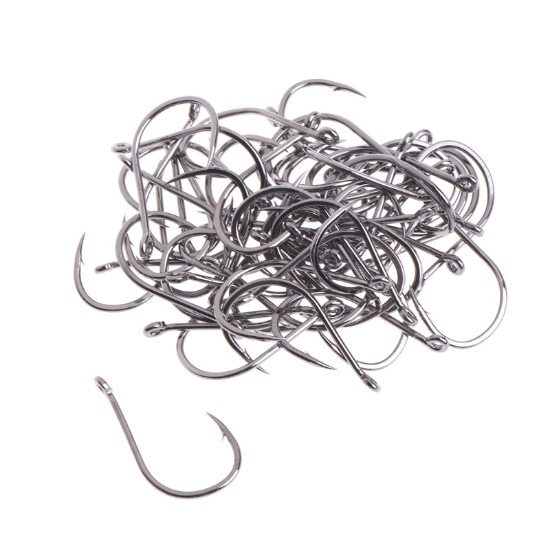 Hộp 50 Móc Câu Cá Bằng Thép Carbon Chất Lượng Cao