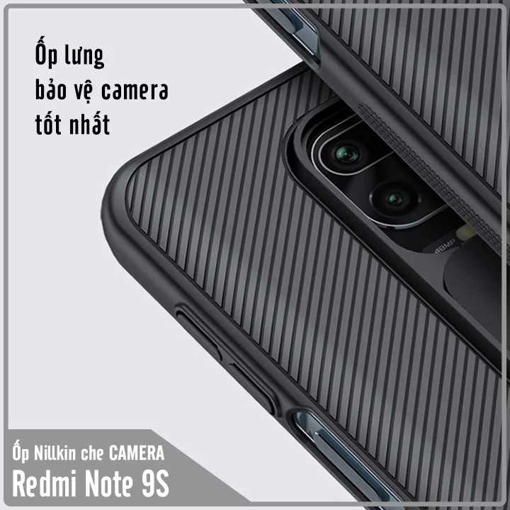 Ốp lưng cho Xiaomi Redmi Note 9S - Redmi Note 9 Pro Nillkin CamShield che camera