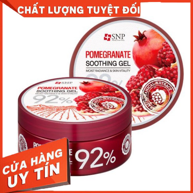 Gel dưỡng ẩm chiết xuất quả lựu SNP - 92% trọng lượng 300g- SNP POMEGRANATE SOOTHING GEL