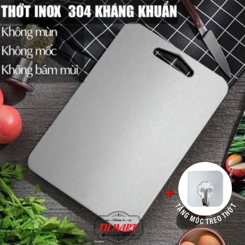 ❤FREESHIP❤thớt inox sus 304 kháng khuẩn cường lực, vệ sinh dễ dàng, chống ẩm mốc,không xước dăm, bảo vệ sức khỏe