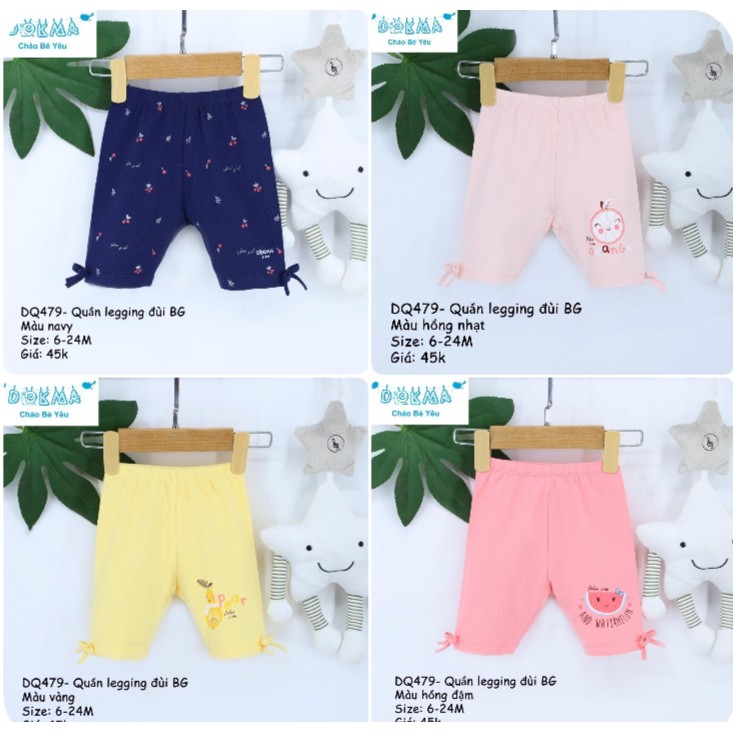 Quần legging đùi bé gái Dokma DQ479 (6-24m)