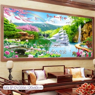 ❤SALE❤ Tranh thêu chữ thập Thuận Buồm Xuôi Gió Lv3355-3356-3357 (THÊU 3D)