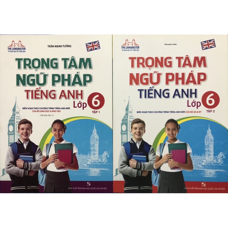 Sách - Trọng tâm ngữ pháp tiếng anh lớp 6 (Combo 2 tập)