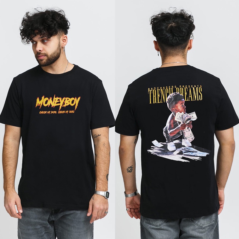 Áo Thun Ngắn Tay Dáng Rộng In Hình Thời Trang Cá Tính