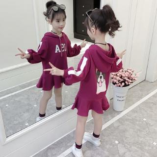 Đầm In Hình Cún Dễ Thương Cho Bé Gái