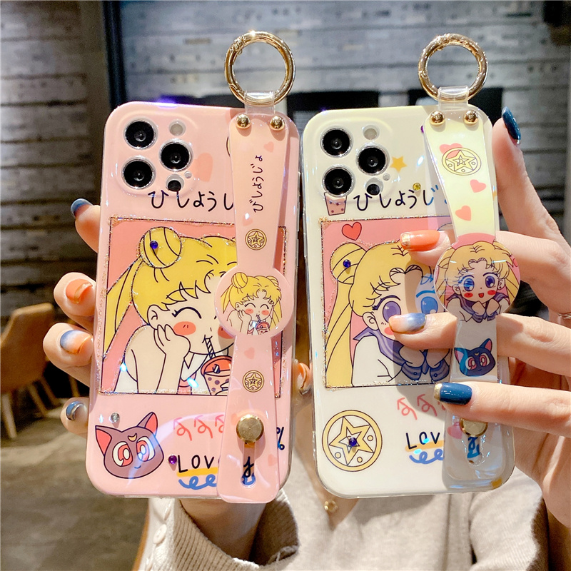 Ốp Điện Thoại Silicon Dẻo Họa Tiết Hoạt Hình Thủy Thủ Mặt Trăng Cho IPhone 7Plus/8Plus IPhone X XS XR XSmax IPhone 11 12 13Promax