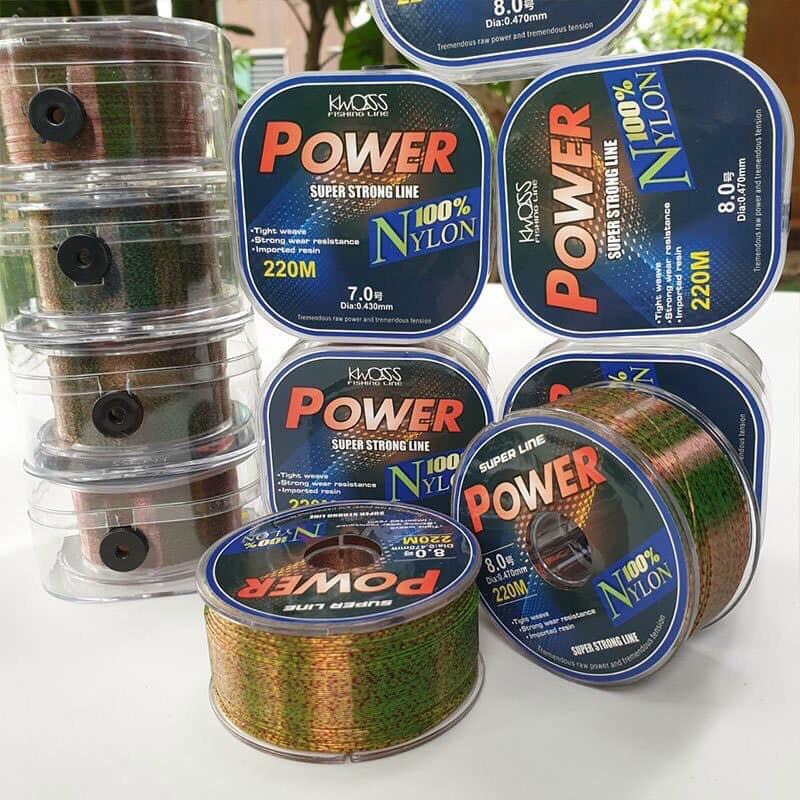 Cước POWER Nylon 220m tàng hình dai mịn