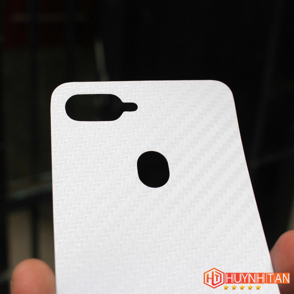 Miếng dán decal carbon mặt sau Oppo F9 / F9 Pro / Realme 2 Pro chống trầy mặt lưng, chống bám vân tay