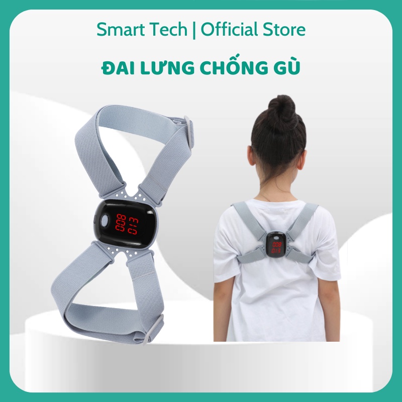 Đai chống gù lưng SMART POSE điều chỉnh tư thế thông minh, cảm biến báo rung, đếm số lần ngồi sai - Bảo hành 06 tháng